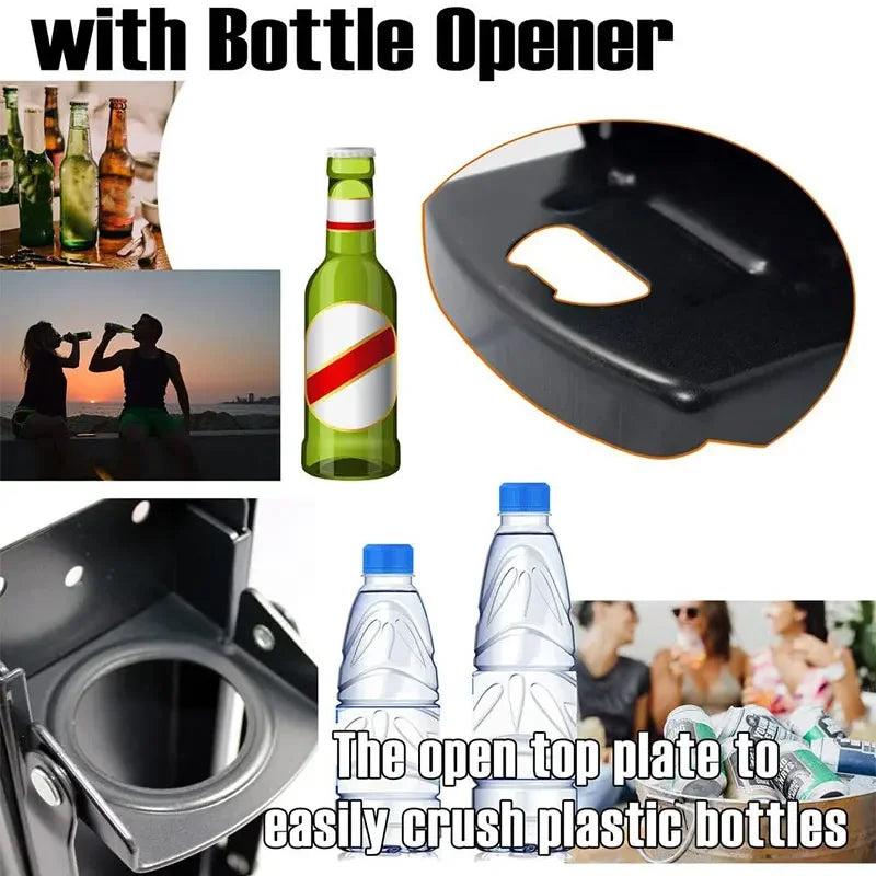 16 Oz Heavy Duty Metal Can Crusher Wall-Mounted Manual Cans Crushing Tool for Flattening and Opening Recycling Tool