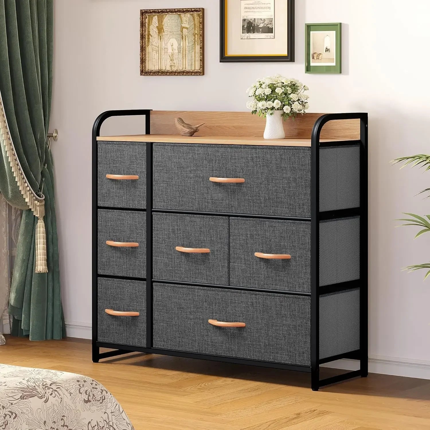 Drawer Fabric Storage Tower Organizer Unit Multicolor Bedroom Living Room Hallway Closets Steel Frame - Premium  from Lizard Vigilante - Just $89.99! Shop now at Lizard Vigilante