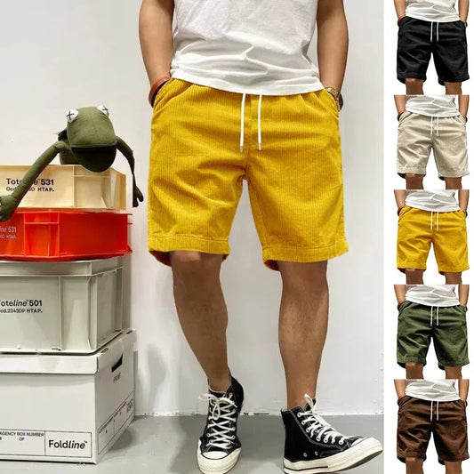 2025 HAZARD ZONE RETRO CORDS – American Heavy-Duty Cargo Shorts for Men Who Handle the Apocalypse in Style - Premium shorts from Lizard Vigilante - Just $12.99! Shop now at Lizard Vigilante