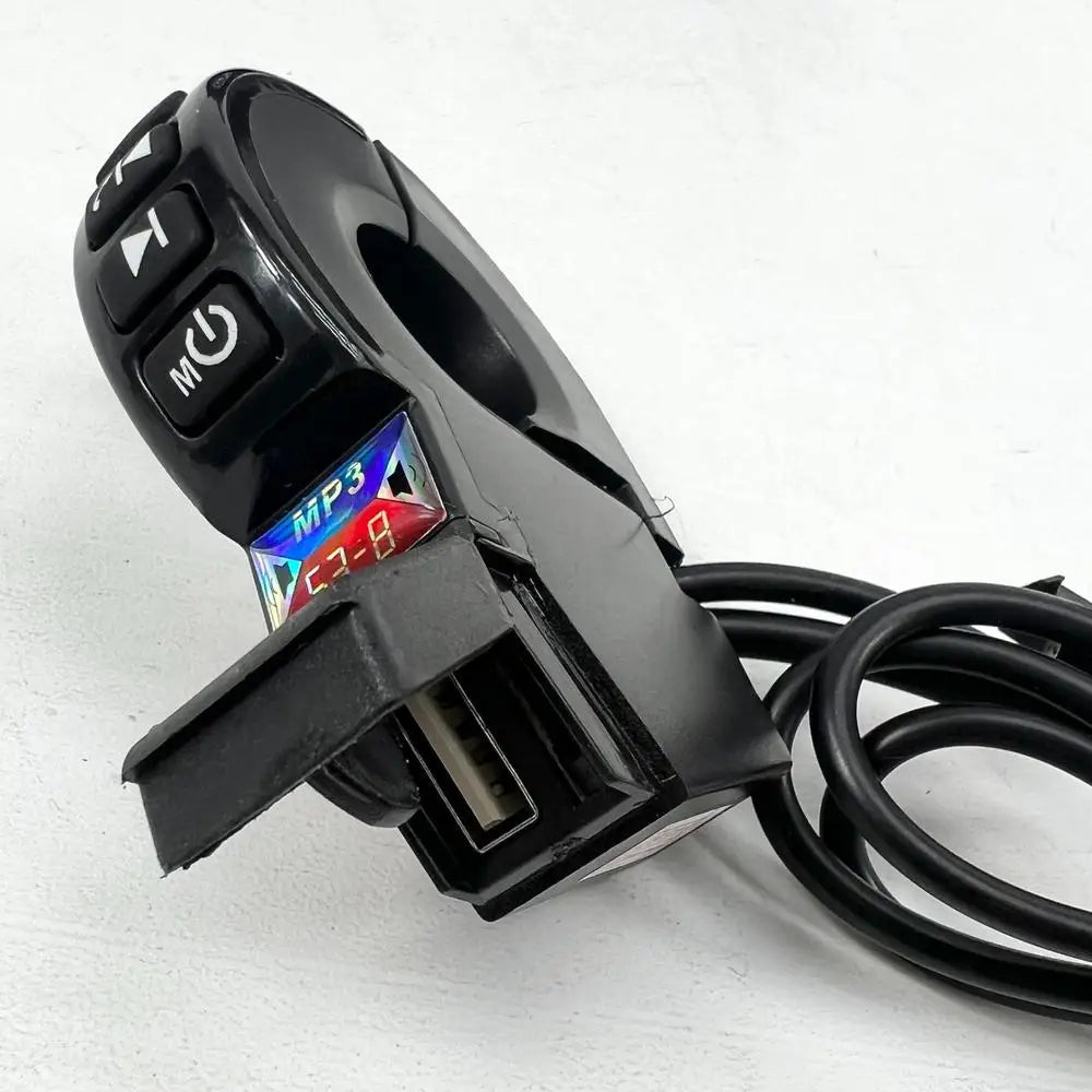 Motorcycle Bluetooth Speaker 12-80V Universal Hifi Sound Motorcycle Stereo Weatherproof Audio Amp System Handlebar Speaker