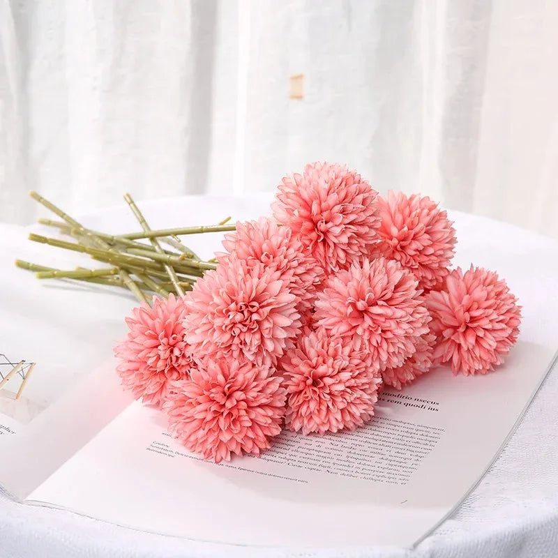 3/6Pc Hydrangea Artificial Flowers Bouquet Boho Home Bedroom Decor Wedding Decoration Craft Vases Flower Arrangement Accessories