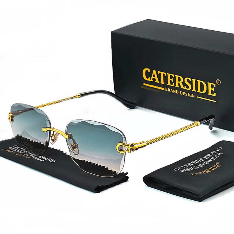 Rimcutter Royale: Caterside Retro Gradient Sunglasses – Blade Lens Street Icon Shades - Premium shades from dsers - Just $15.99! Shop now at Lizard Vigilante