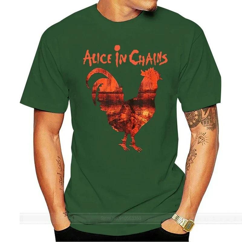 Alice in Chains Rooster Dirt Layne Staley Rock Band Logo New T-shirt Unisex - Lizard Vigilante