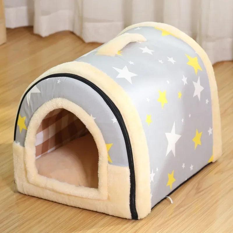 Winter Pet Cat Bed Foldable Dog House Dog Villa Sleep Kennel Removable Nest Warm Enclosed Cave Sofa Big Dog Kennel Pet Supplies - Premium pet bed from Lizard Vigilante - Just $19.99! Shop now at Lizard Vigilante