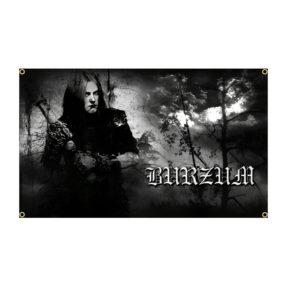 Burzum Black Metal Flag – 3x5 Ft Heavy Metal Polyester Band Banner for Wall Decor and Tapestry - Premium flag from Lizard Vigilante - Just $19.99! Shop now at Lizard Vigilante