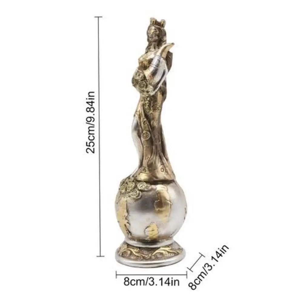 Goddess Statue Resin Sculpture Figurine Retro Witch Statue Goddess Spiritual Figurine Craft Art Statue for Home Decoration