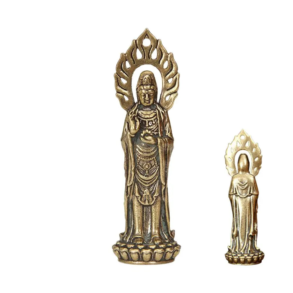 Kwan Yin Statues Buddha Figurine Craft 2.4 Inch Buddhist Avalokiteshvara Statue Chinese Feng Shui Sculpture Crafts Figurine
