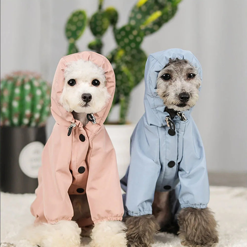 Dog Raincoat Waterproof Dog Rain Jacket with Reflective Strap and Leash Hole Rainy Day Pet Clothes Windproof Puppy Cat Rain Coat - Premium dog clothes from Lizard Vigilante - Just $19.99! Shop now at Lizard Vigilante