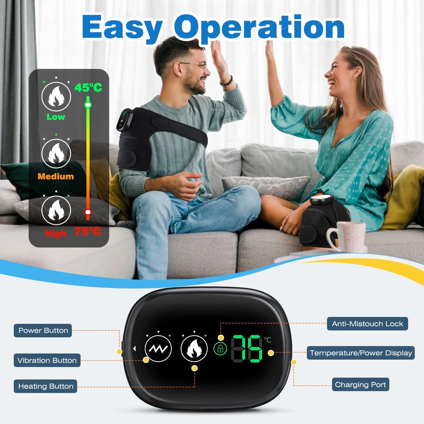 Hellfire 3-In-1 Shockwave Heated Knee Armor