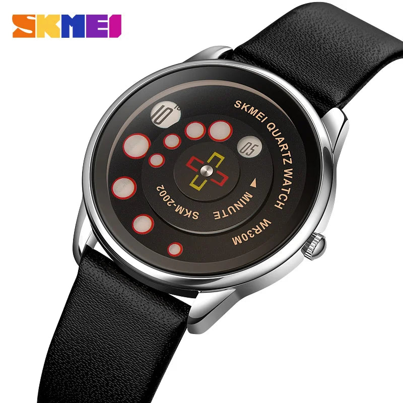 SKMEI Relogio Feminino New Creative Time Display Quartz Women Watches Top Brand Luxury Leather Bracelet Hour Ladies Wristwatch - Premium  from Lizard Vigilante - Just $19.99! Shop now at Lizard Vigilante