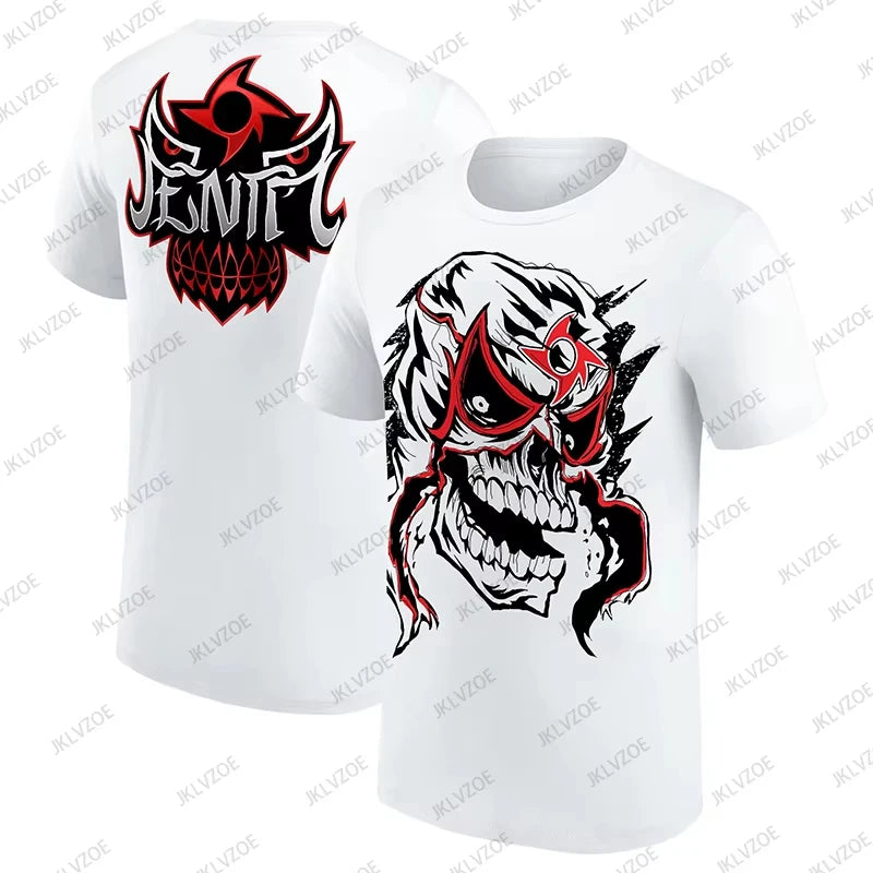 Black Penta Cartoon Fighting Tee – Heavy Metal WWE Boxing Sports Shirt for Men & Women