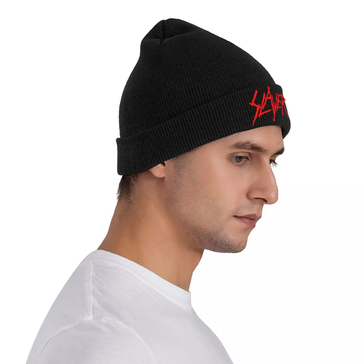 Slayers Logo Knitted Beanie – Warm Winter Hat for Men & Women | Unisex Autumn Color Cap - Premium  from Lizard Vigilante - Just $19.88! Shop now at Lizard Vigilante