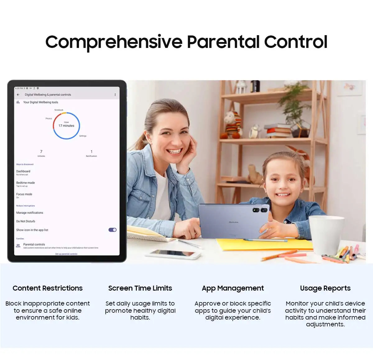 Blackview Tab 16 Pro Tablet PC 11'' FHD+ Display T616 Octa Core 24GB(8+16) RAM 256GB ROM 7700mAh 4G Tablets Android 14