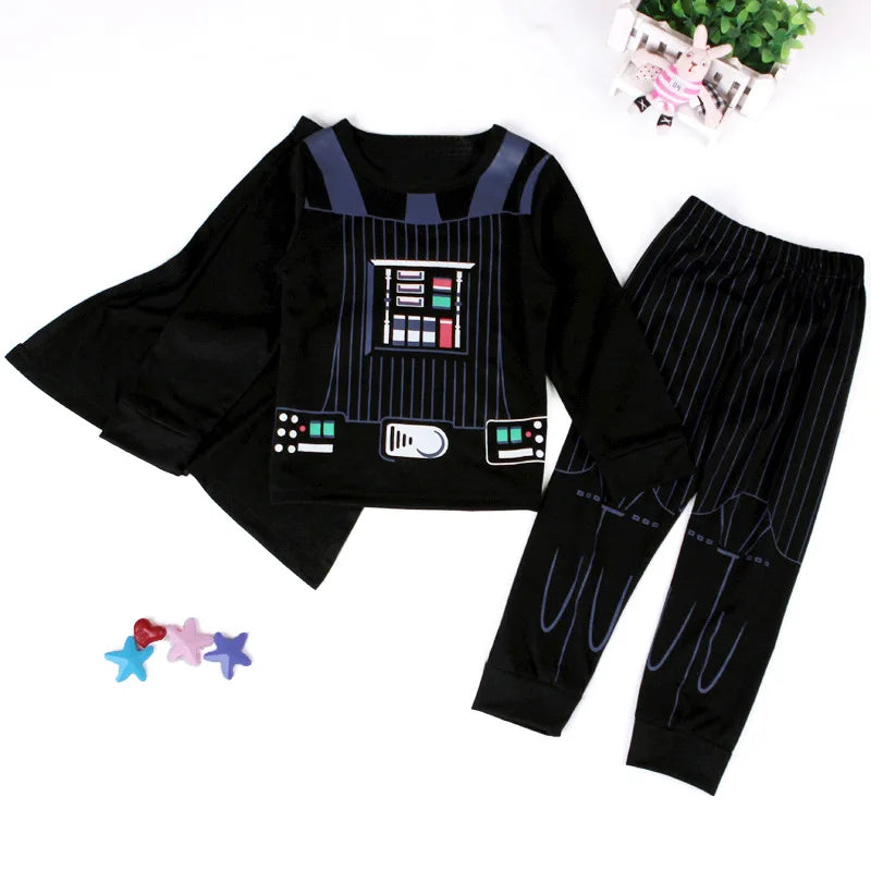 Avengers Superhero Pajama Set — Boys Long Sleeve Spider-Man & Iron Man Nightwear Cosplay Costume