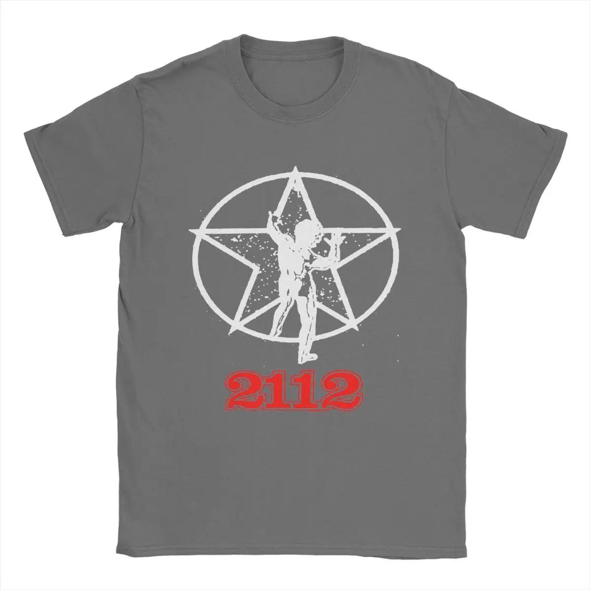 RUSH 2112 Men's Progressive Metal Rock Band T Shirt 100% Cotton Clothing Cool Short Sleeve Crew Neck Tees Summer Priests of Syrinx T-Shirts - Premium T-Shirt from Lizard Vigilante - Just $22.99! Shop now at Lizard Vigilante