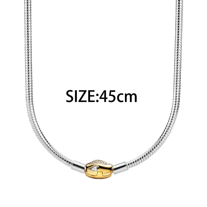 925 Silver Valentine's Day Snake Year Series Pendant Suitable for 925 Sterling Silver Original Women's Bracelet DIY Jewelry Gift