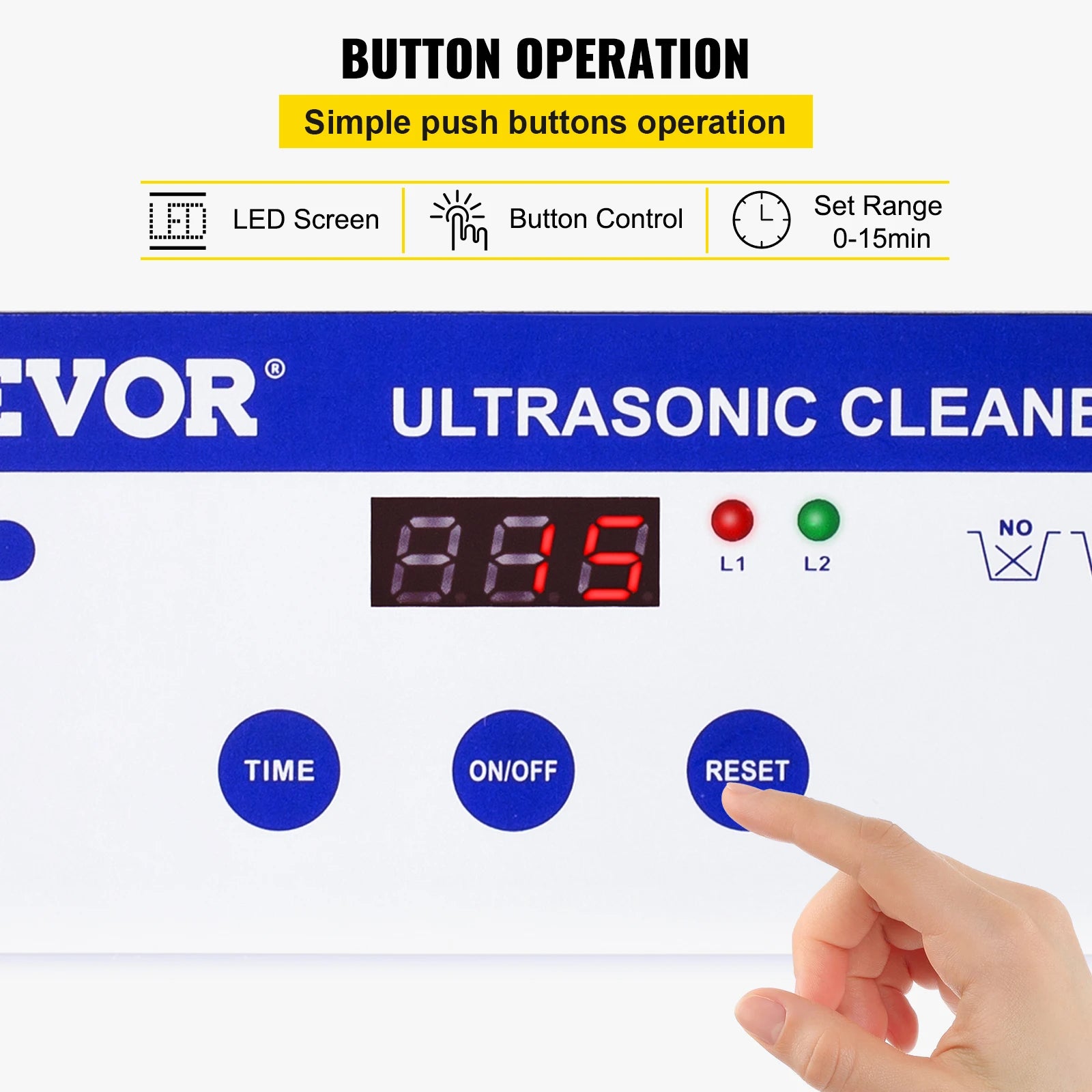 VEVOR 800ml Ultrasonic Cleaner Portable Mini Dishwasher – 35W Sonic Cleaning Machine for Home, Jewelry, Glasses, Watches, Dentures, and Vegetables - Premium Digital Ultrasonic Cleaner from Lizard Vigilante - Just $75.99! Shop now at Lizard Vigilante