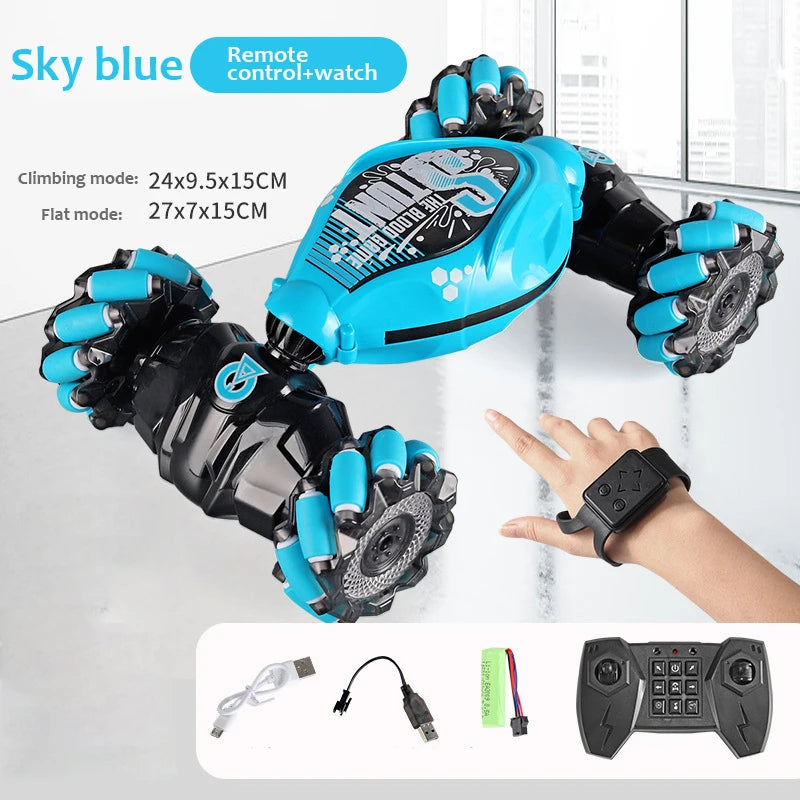 2024 Newest RC Stunt Car 2.4G Remote Control Cars RC Watch Gesture Sensor LED Rotation Gift Electronic Toy for Kids Boys - Premium remote control car from Lizard Vigilante - Just $46.99! Shop now at Lizard Vigilante