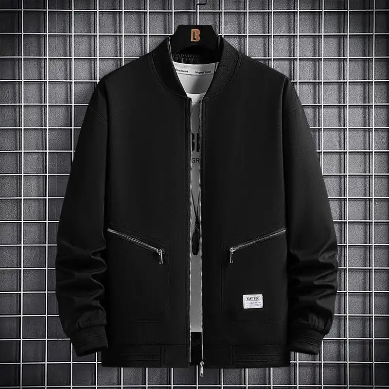 Plus Size Men Jacket 7XL 8XL 9XL Bomber Zipper Coat - Autumn Winter Outerwear - Premium bomber jacket from Lizard Vigilante - Just $48.88! Shop now at Lizard Vigilante