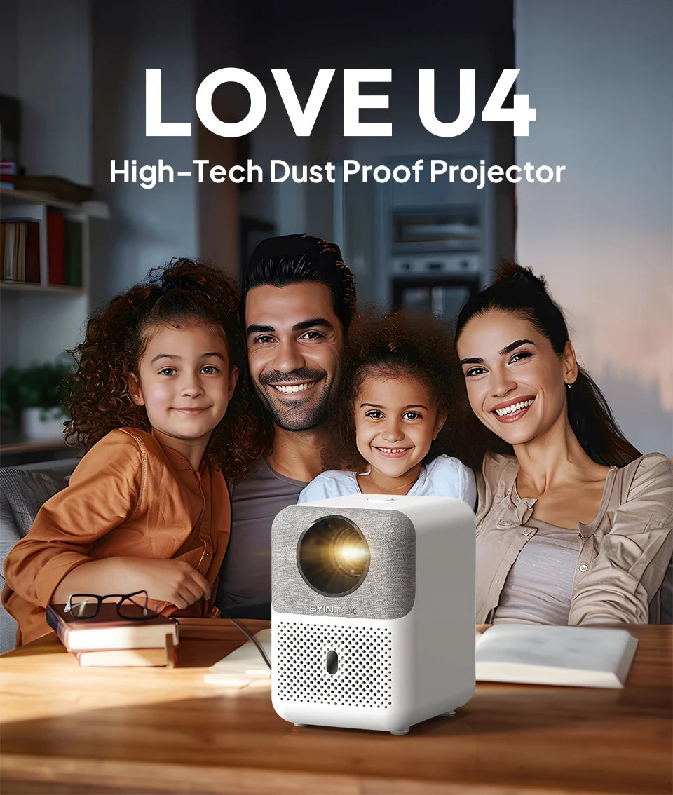 BYINTEK LOVE U4 Smart Mini Home Theater Projector – 4K 1080P Video with WiFi for Smartphone Cinema - Premium projector from Lizard Vigilante - Just $199.99! Shop now at Lizard Vigilante