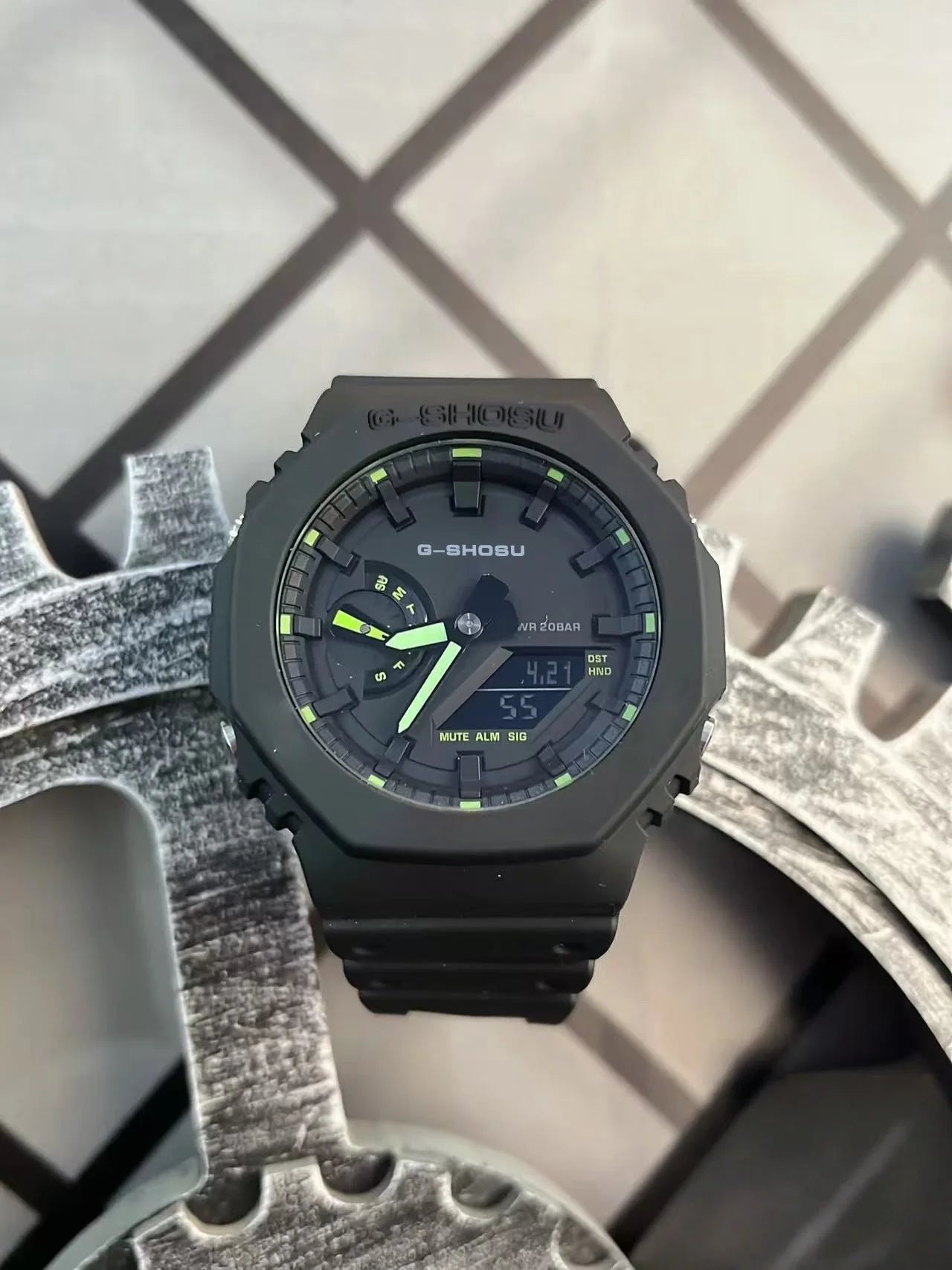 Star Sports Unisex Tactical LED Dual Display Watch With World Time And Rubber Strap