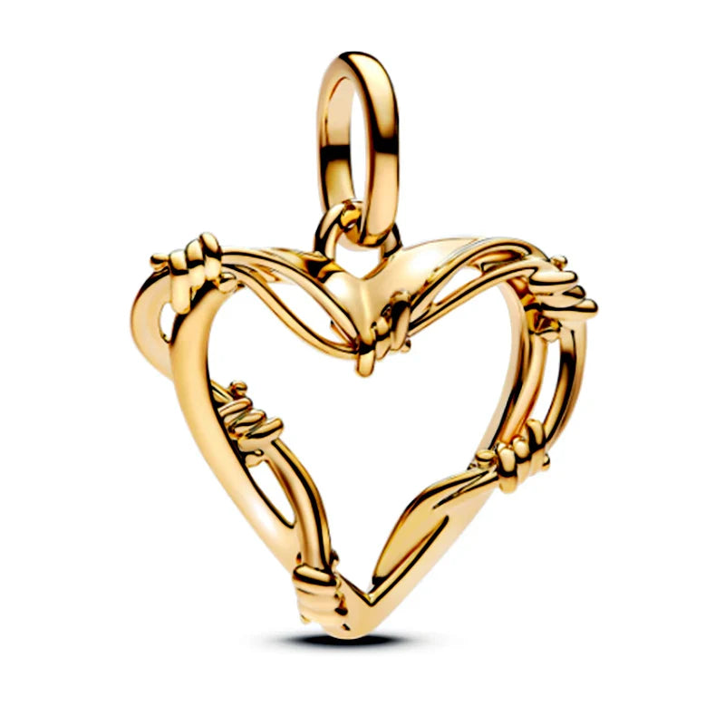 925 Silver Valentine's Day Snake Year Series Pendant Suitable for 925 Sterling Silver Original Women's Bracelet DIY Jewelry Gift