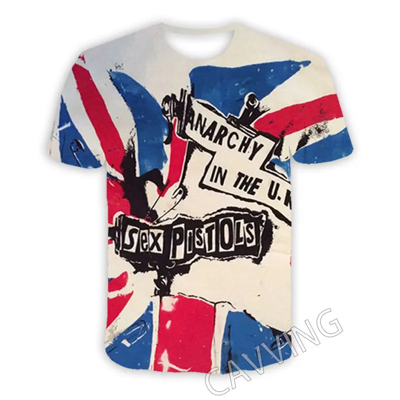 3D Printed Punk Rock Band Sex Pistols Casual T-shirts Hip Hop T Shirts Harajuku Styles Tops Clothing for Men/women - Premium  from Lizard Vigilante - Just $28.99! Shop now at Lizard Vigilante