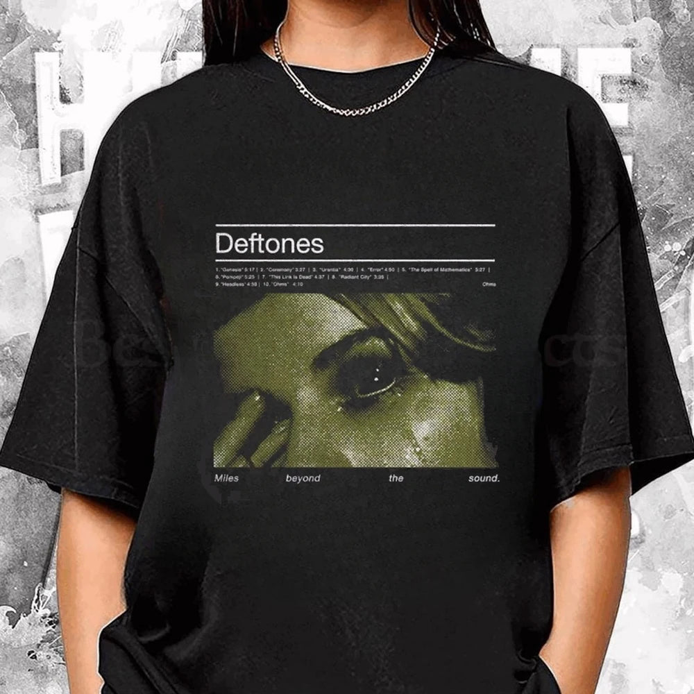Deftones 2025 Cotton Band T-Shirt – Oversized Hip Hop Rock Tee For Men And Women