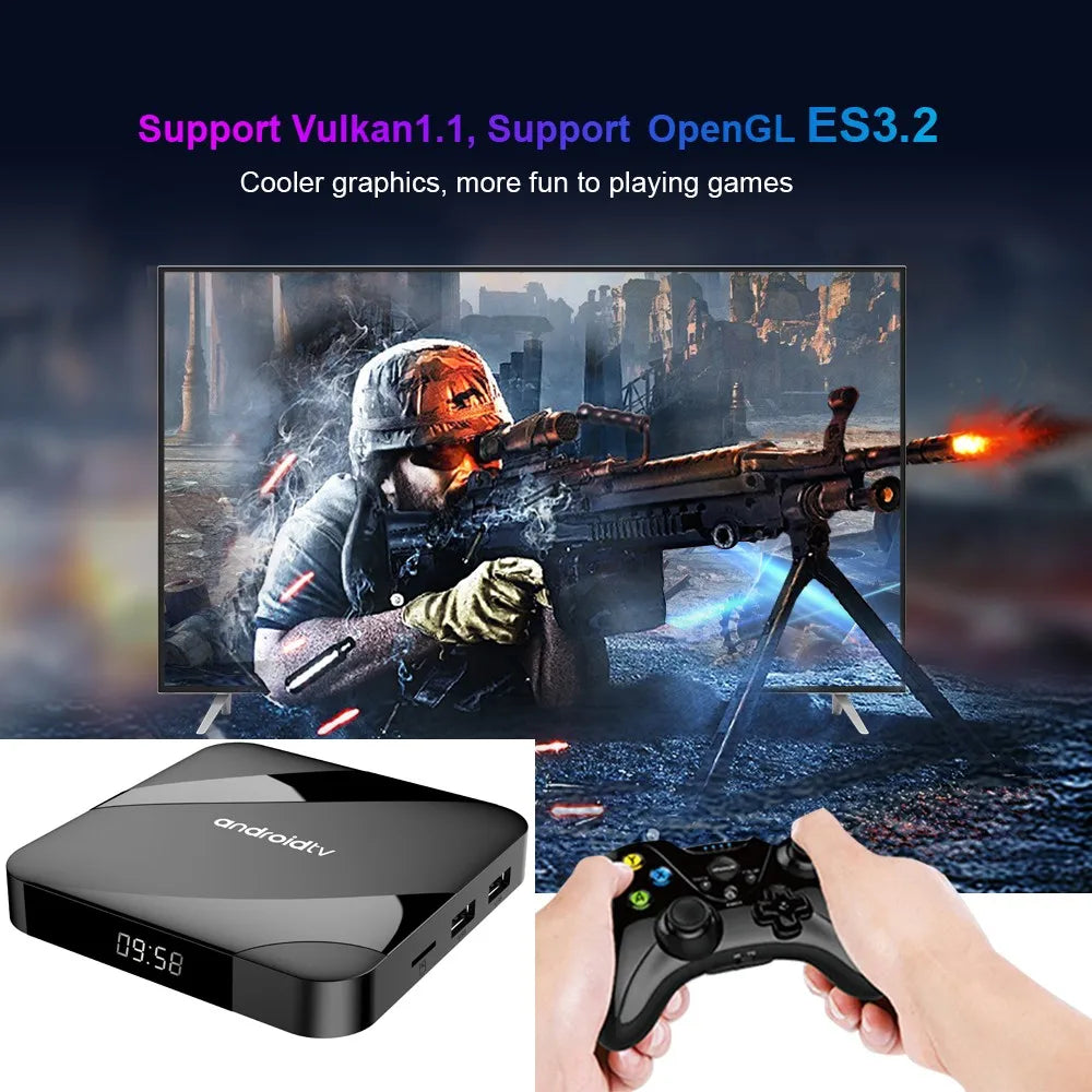 Android 14 TV Box 8K HD Smart Set Top Box AV1 2.4G&5G Dual WIFI BT Voice Remote 3D Video Media Player Home Theater TV Box - Premium  from Lizard Vigilante - Just $64.99! Shop now at Lizard Vigilante