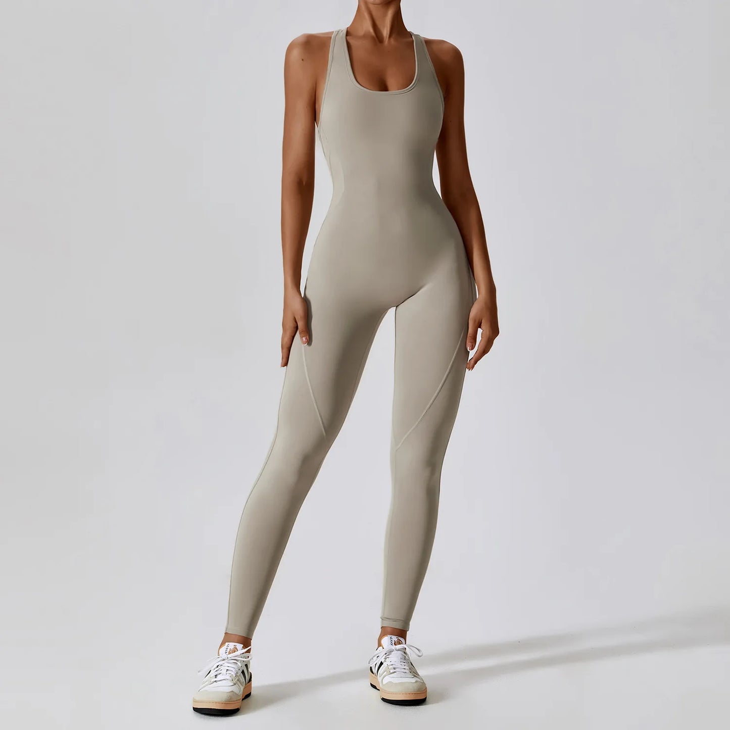 Seamless Yoga Jumpsuit - All-in-One Workout Outfit for Women - Premium bodysuit from Lizard Vigilante - Just $38.88! Shop now at Lizard Vigilante