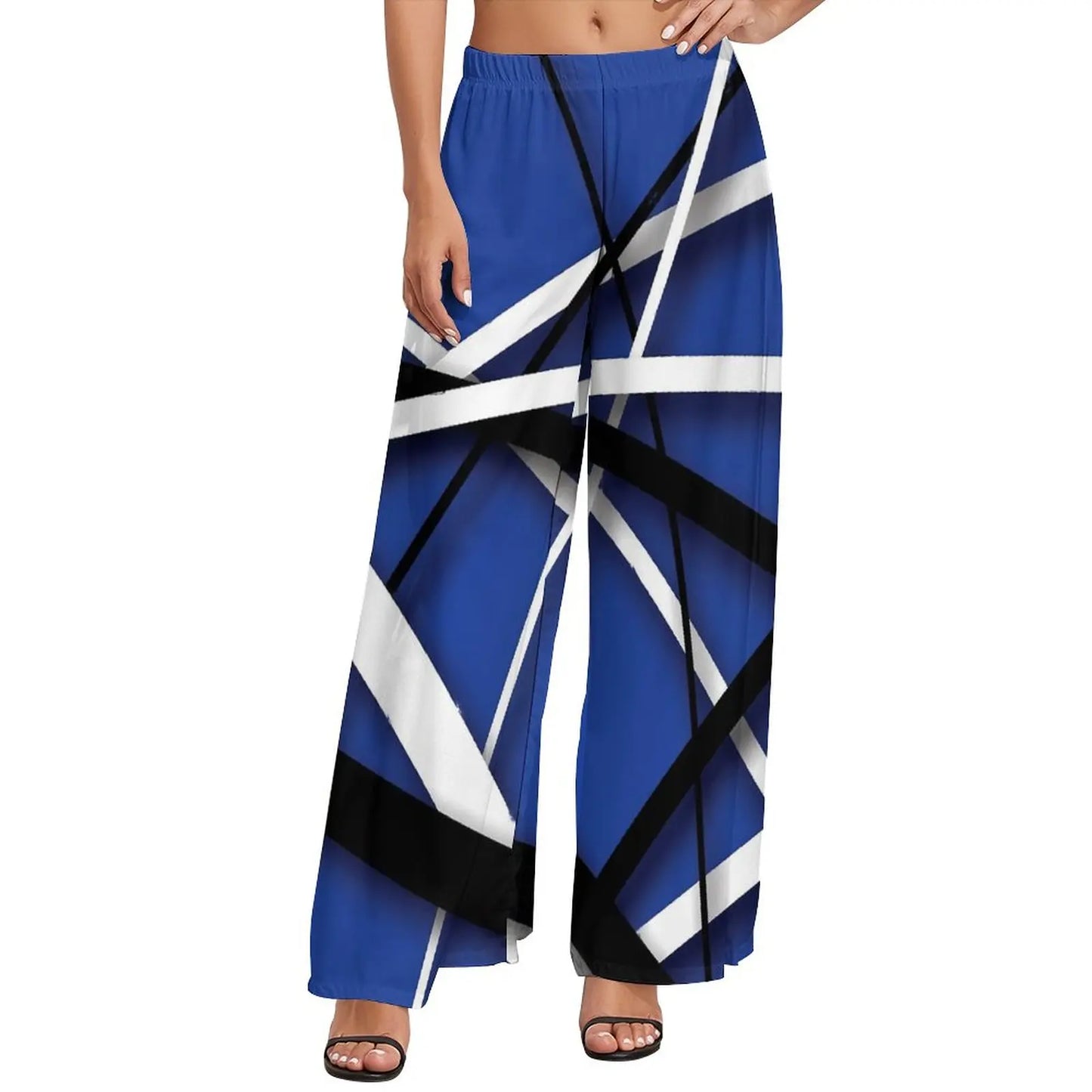 Vintage Van Halen Women's Wide Leg Casual Trousers – High Waist Street Fashion Gift - Premium pants from Lizard Vigilante - Just $45.88! Shop now at Lizard Vigilante