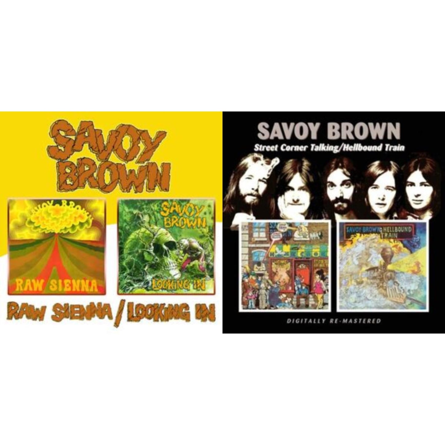 Savoy Brown - Raw Sienna / Looking In & Street Corner Talking / Hellbound Train (Remastered) - CD Bundle