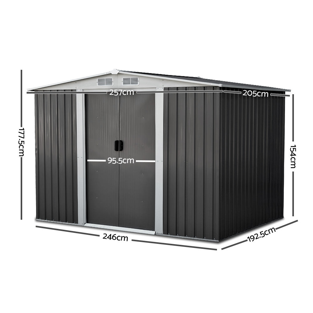 NNEDSZ Garden Shed Outdoor Storage Sheds Tool Workshop 2.57x2.05x1.78M