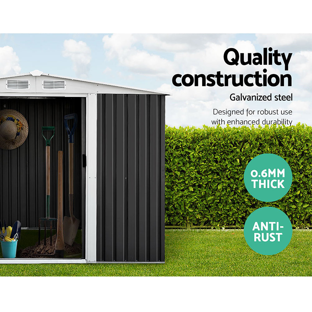 NNEDSZ Garden Shed Outdoor Storage Sheds Tool Workshop 2.58X2.07M with Base