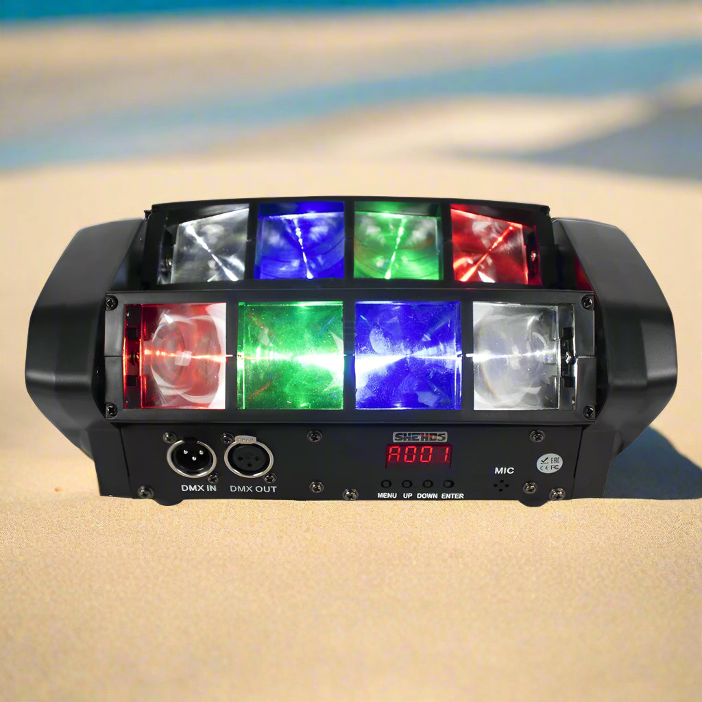 SHEHDS Mini LED Spider Light 8x6W RGBW Bar Beam Moving Head Lights For DJ Disco Party Music Profession Stage Lighting Effect - Premium  from Lizard Vigilante - Just $135.99! Shop now at Lizard Vigilante