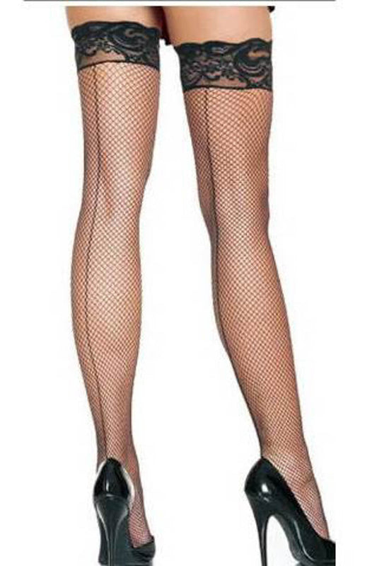 Basic Net Lace Top Stockings