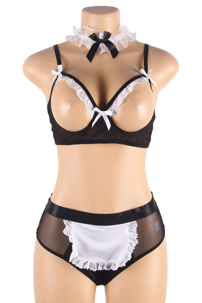 Open Cup Maid Bedroom Costume