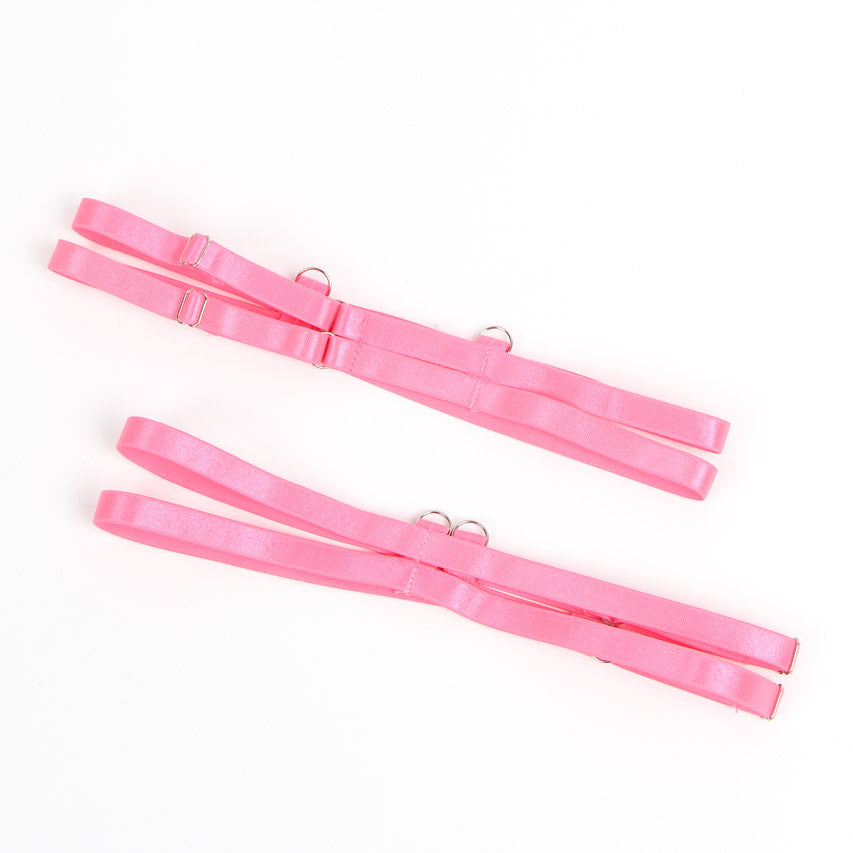 Neon Lace Bra and Garter Set