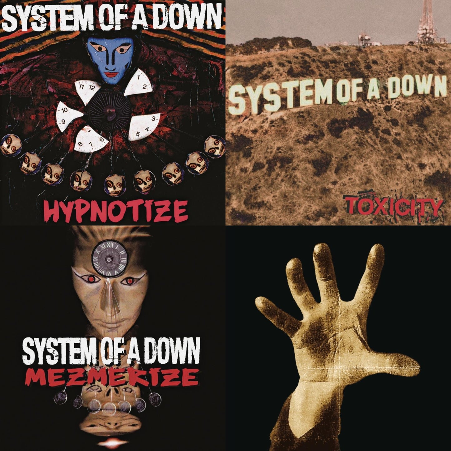 System Of A Down (140G) & Toxicity (140G) & Hypnotize (140G) & Mezmerize (140G)