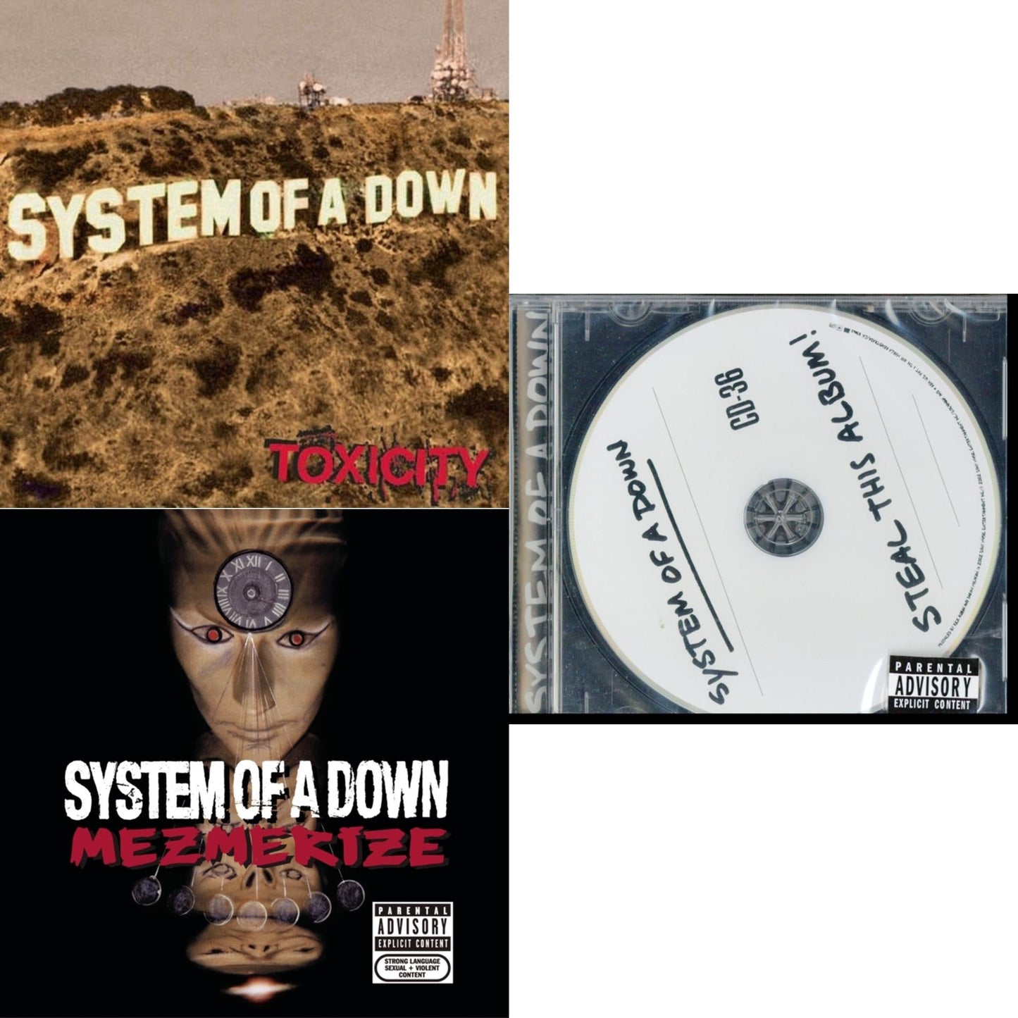 System Of A Down - Toxicity & Steal This Album & Mezmerize - CD Bundle