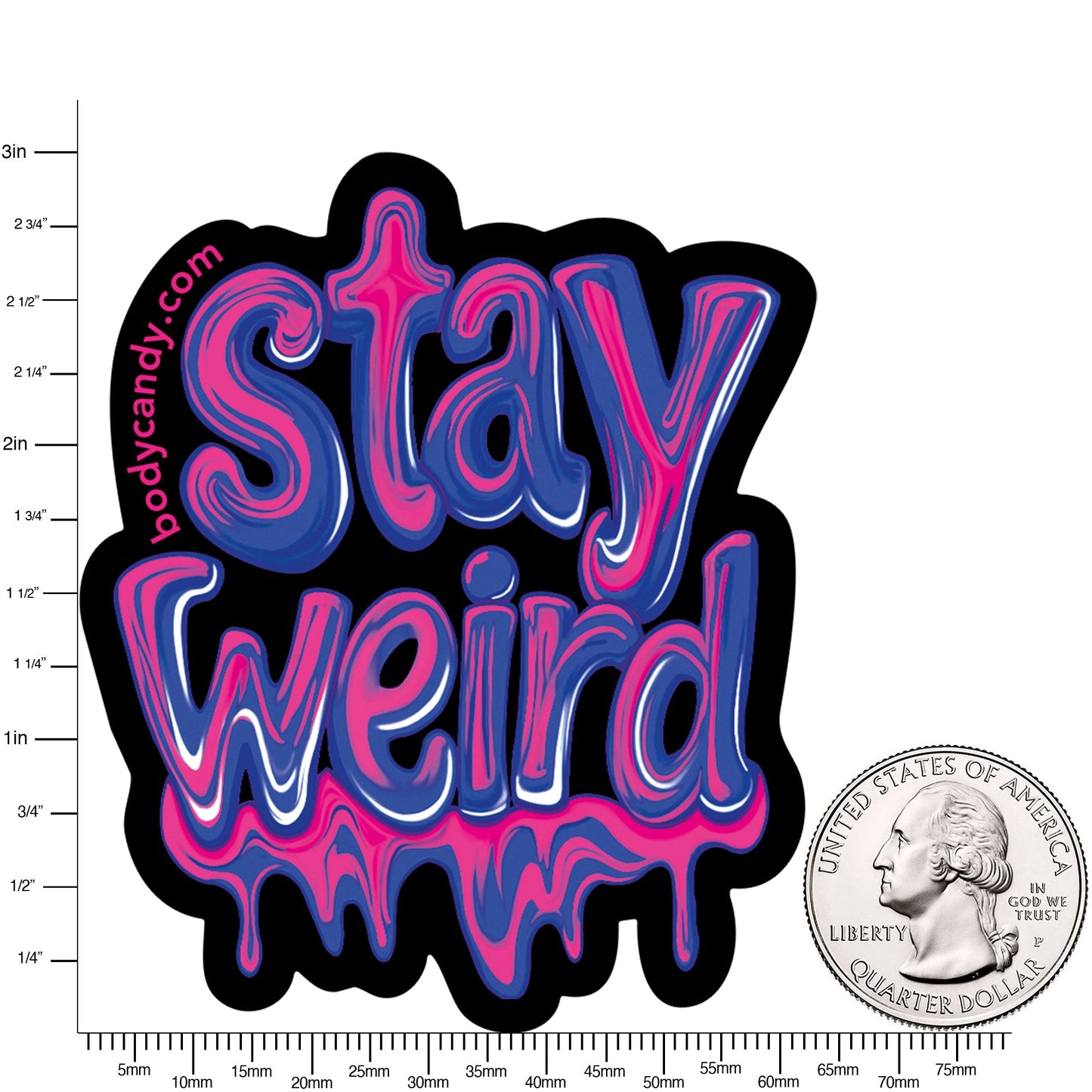 Stay Weird Sticker by Onyx O