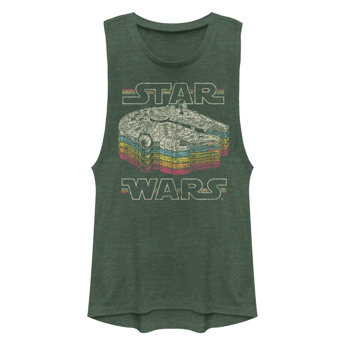 Star Wars Retro Color Juniors Muscle Tee
