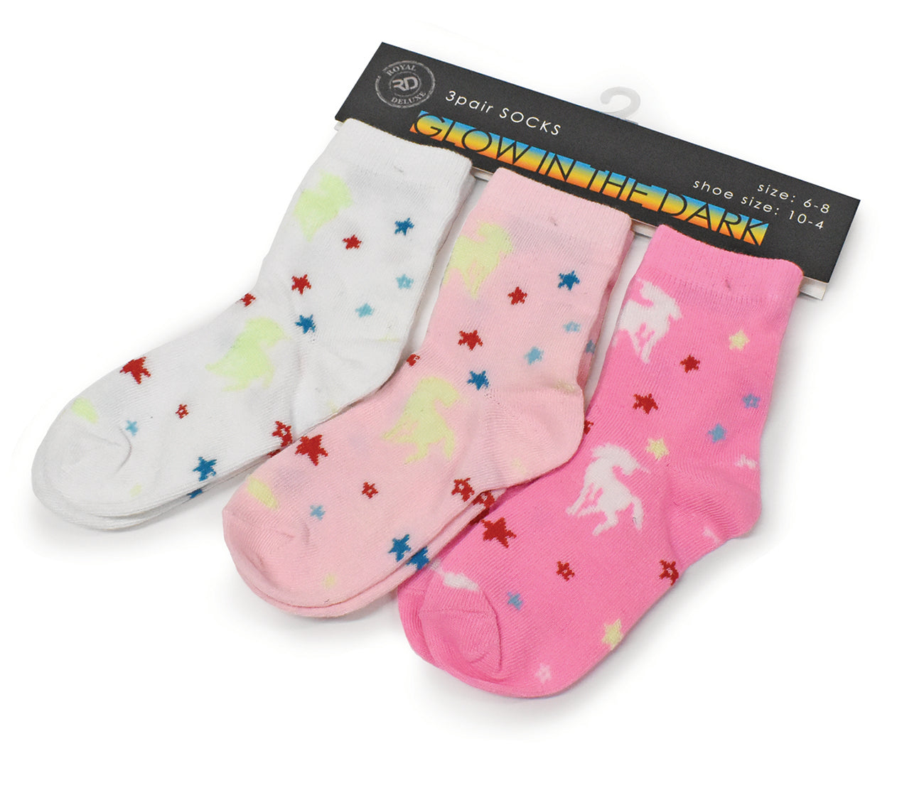 6-Pairs Kids Glow in the Dark Socks