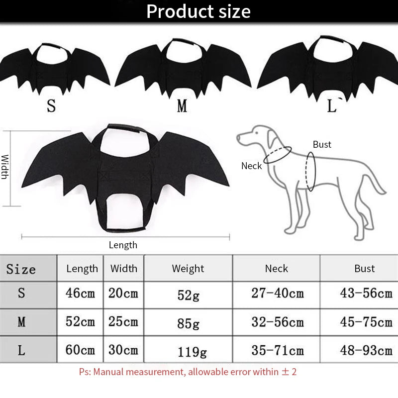 Fierce Fashion Cat Costume with Bat Wings – Perfect Pet Cosplay for Halloween & Festivals - Premium cat attire from Lizard Vigilante - Just $9.99! Shop now at Lizard Vigilante