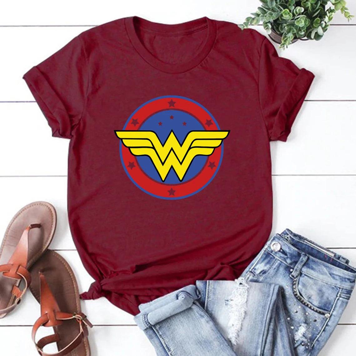 Wonder Female T-Shirt Mother's Day Gift T Shirt Feminist Shirt Girl Power Tshirt Superhero Mama Tee Wonder Mom Woman Graphic Tee - Lizard Vigilante