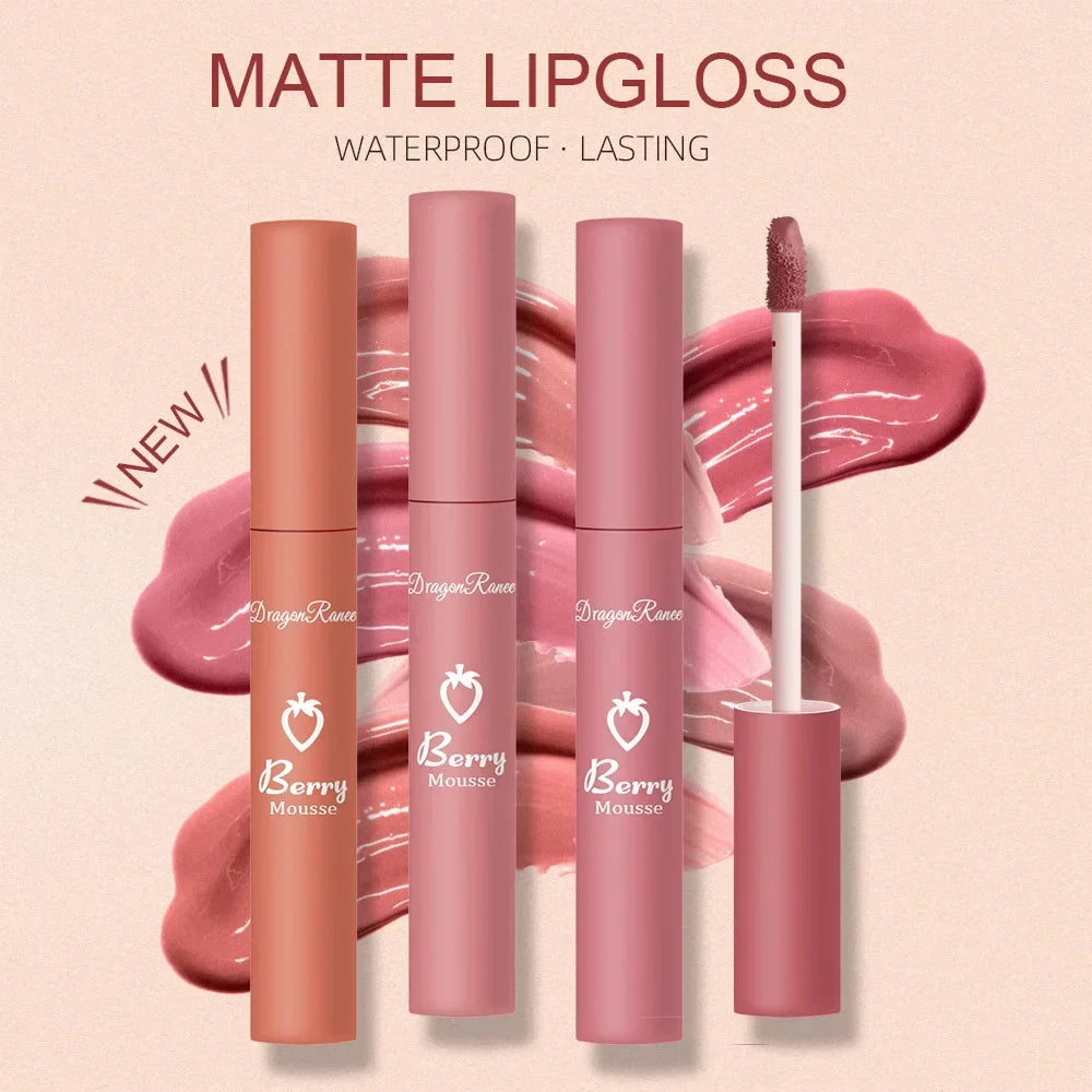 Nude Matte Lip Gloss 12 Colors Long-lasting Velvet Lipstick Waterproof Non-fade Non-stick Cup Lipsticks Women Makeup Cosmetic