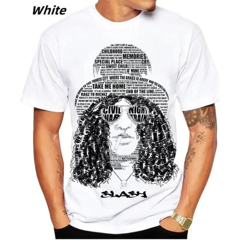 Singer Slash 3D Print Cool T-shirt Men's/Women's T-shirt Street Hip Hop Rock Cosplay Men's Clothing Haikyuu T-shirt for Men - Premium t-shirt from Lizard Vigilante - Just $23.49! Shop now at Lizard Vigilante