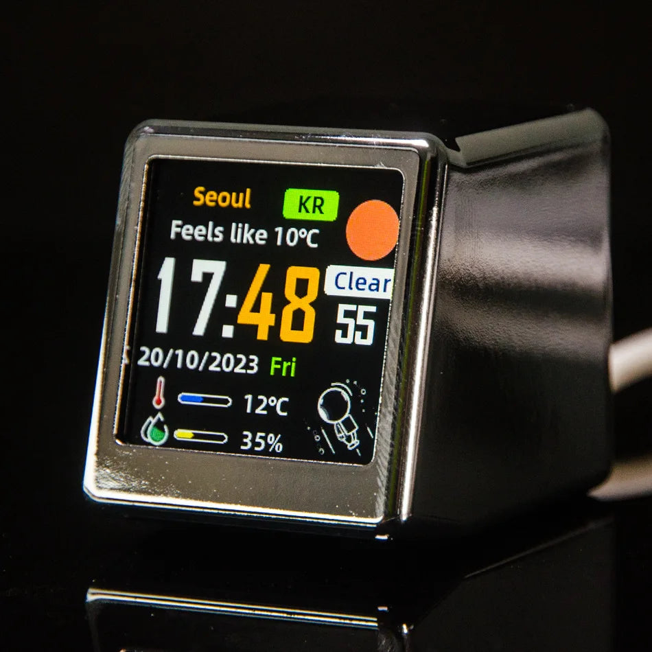 Bitcoin Stock Price Display Tracker Real Time Crypto Ticker Weather Clock