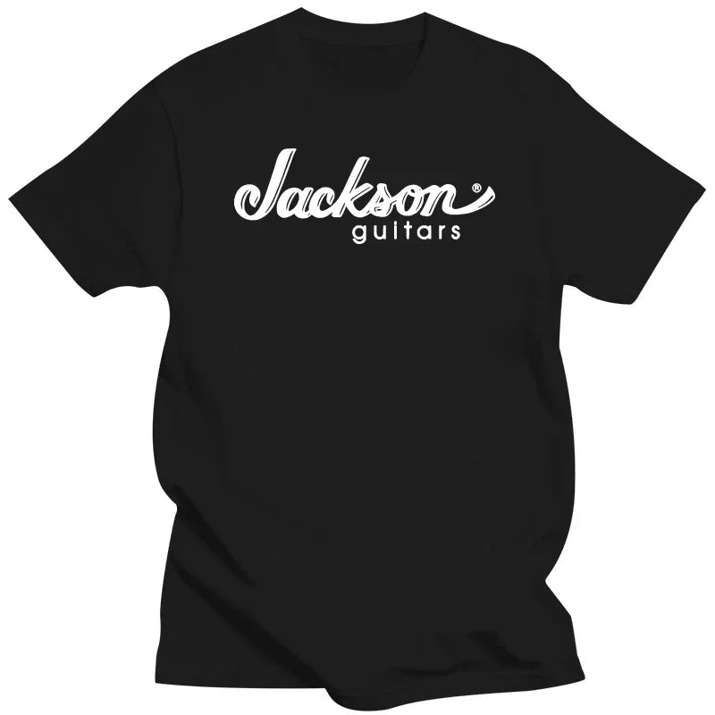 Black Rock Guitarist Metal Band Short Sleeve Cotton T-Shirt – JACKSON Guitars Logo Harajuku Style - Premium T-shirt from Lizard Vigilante - Just $24.99! Shop now at Lizard Vigilante