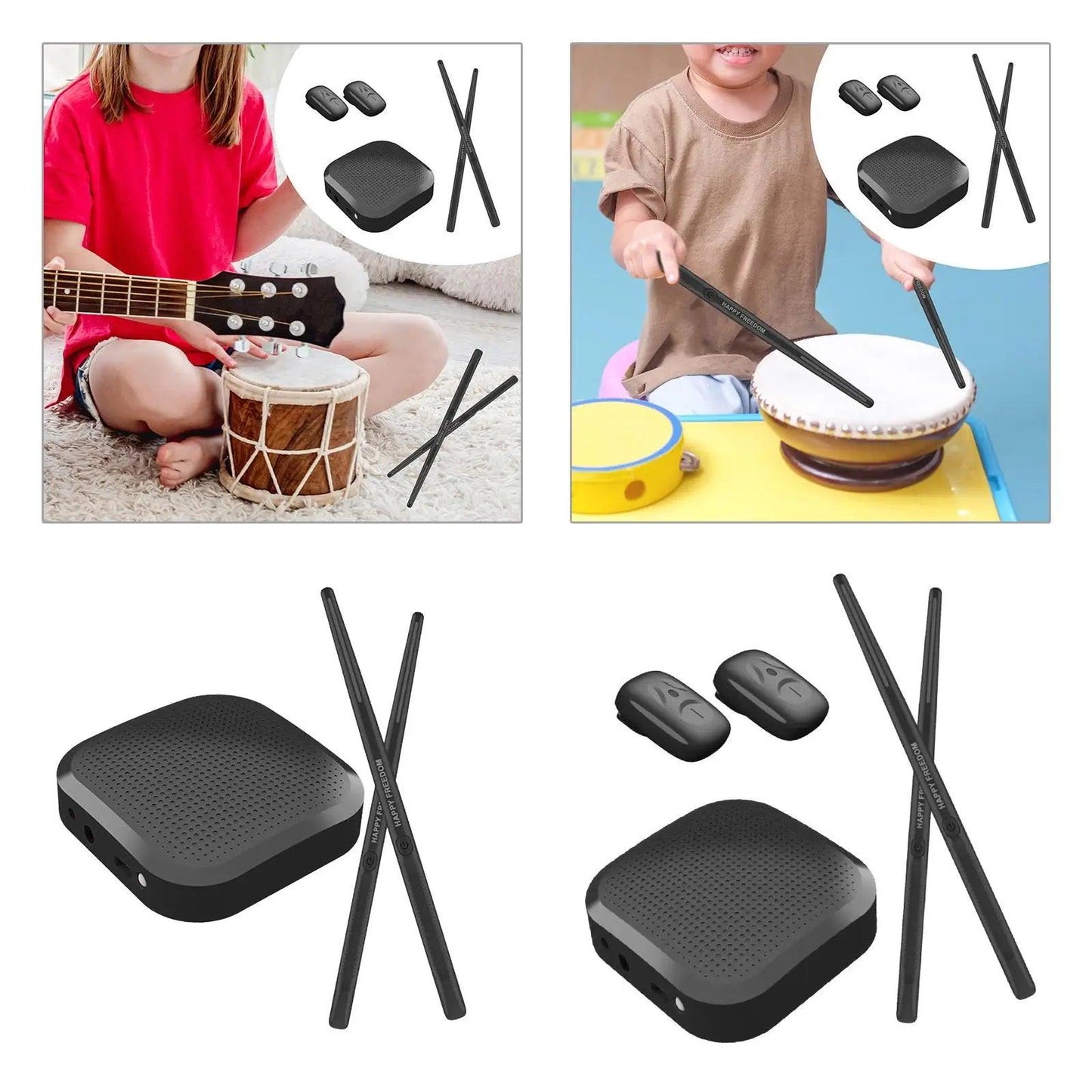 Portable Air Drum Set Lightweight Pocket Size Drum Set for Professionals - Lizard Vigilante